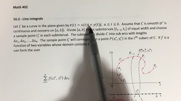 16.2 - Line Integrals (Part 1)
