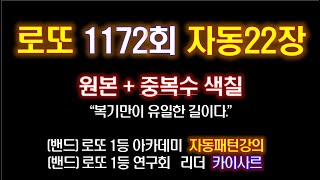 1172회 로또자동22장 ㅡ 원본+중복수색칠 15초간격