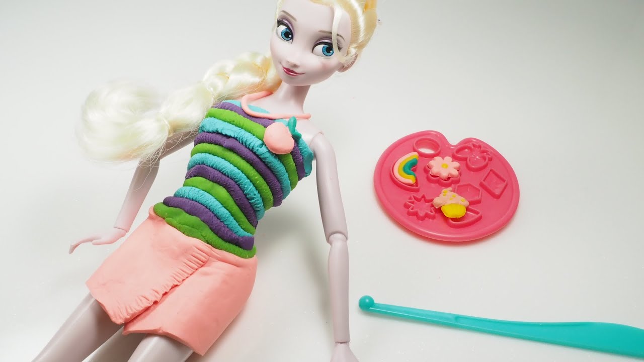 Play Doh Disney Princess Frozen Queen Elsa Play Doh Mini Fun Factory YouTube