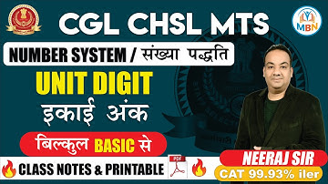 UNIT DIGIT | NUMBER SYSTEM | SSC CGL 2023 | MATHS