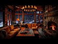 Blizzard Sounds and soothing Living Room for Sleep and Relaxation - Snowstorm Sounds for Relaxation