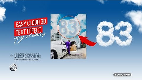 Easy cloud 3d text effect  in adobe photoshop | No blender required