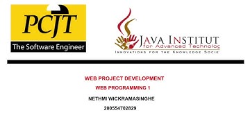 Web Project Task 47| 1st Year | Semester 01 | Java Institute