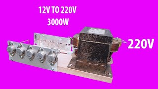 How to make a simple inverter 3000W, 12 to 220v 2N3055, creative prodigy #51