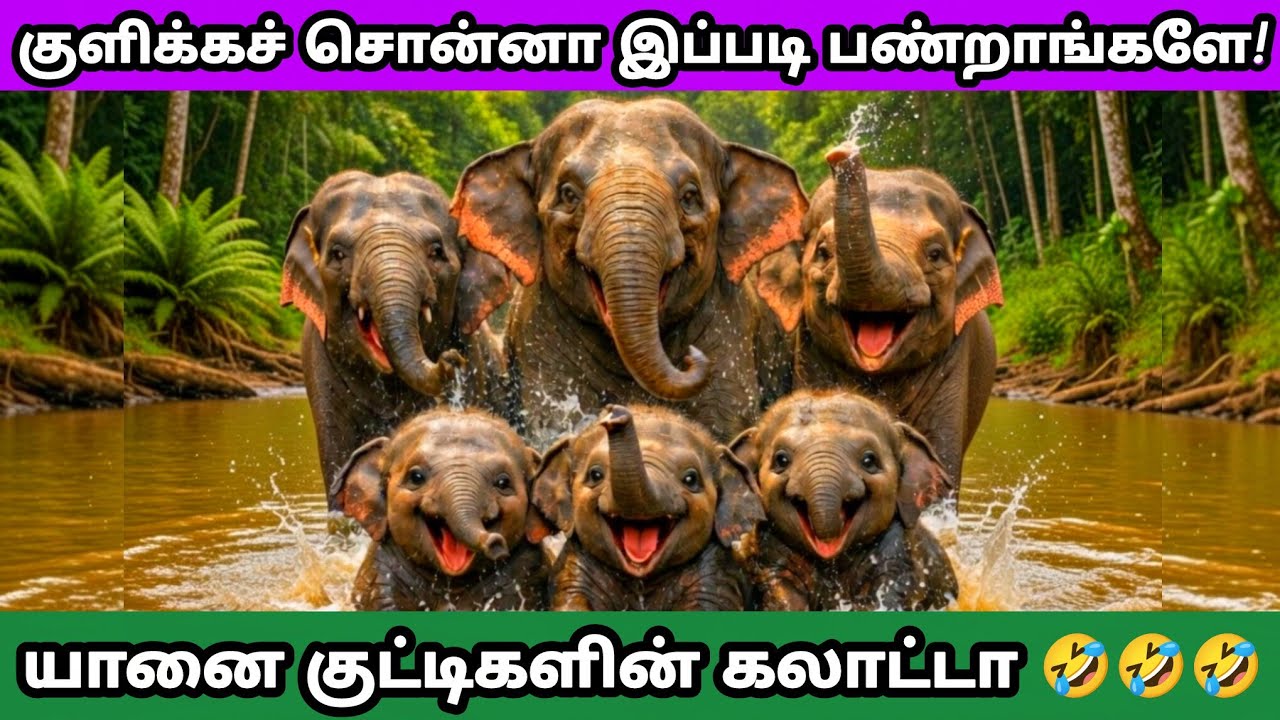 சிரிக்க ரெடியா? 🤣 இவங்க பண்ற லொள்ளு தாங்க முடியல! | Funny Elephant Dubbing Tamil