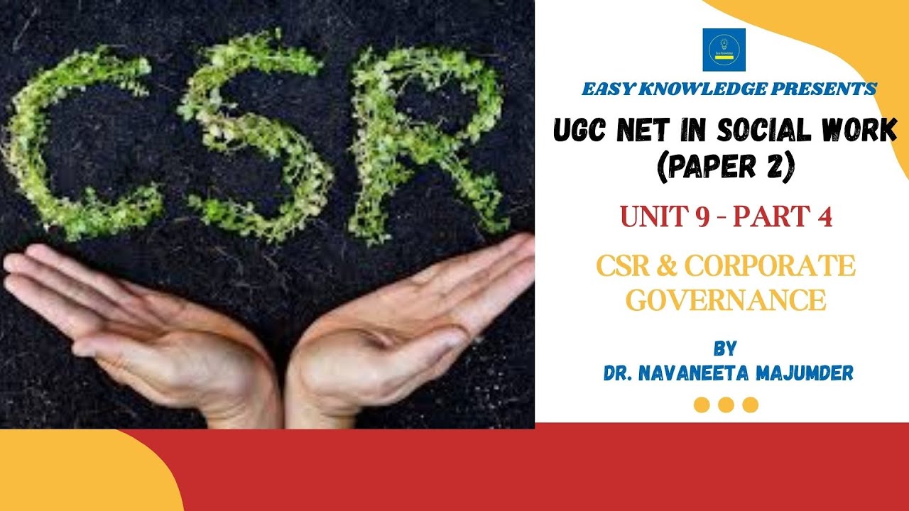 LEARN UNIT 9: Part 4: CSR & Corporate Governance : Weekly LIVE Session on UGC NET Social Work