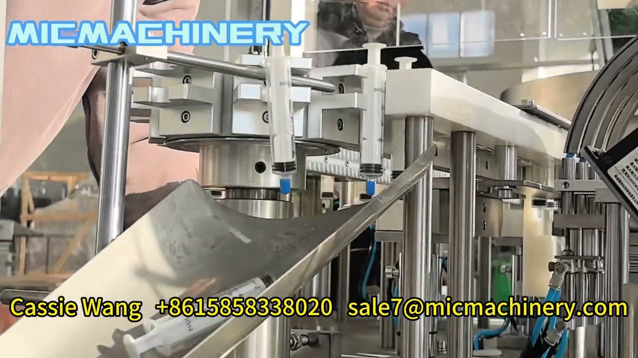 MIC Automatic Turret Type Plastic Pre-filled Syringe Filling Capping Machine for Injection Syringe