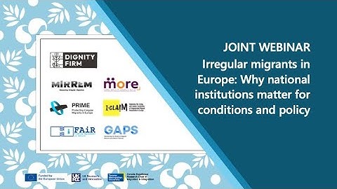 Joint Webinar: Irregular Migrants in Europe: Why institutions matter for conditions & policy