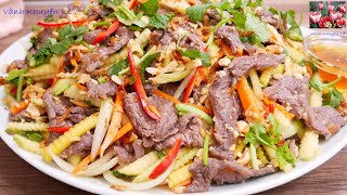 Nhà có Tiệc mình Trộn GỎI Cách này. Gỏi thơm giòn để lâu không bị ra Nước, Beef salad by Vanh Khuyen
