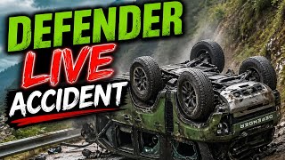 Live Accident Defender 😱  पलटी मार गई! || Defender Live Accident | Crash Scene 😳 || LIVE Accident 