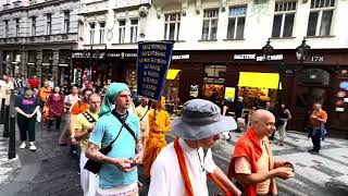 Serenity in Chanting Hare Krishna. Downtown Prague by Ananda Vardhana Swami