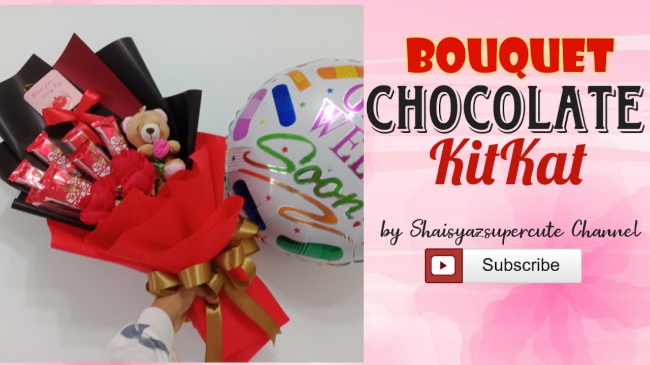 diy cara buat bouquet coklat simple