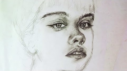 how to draw shade realistic eyes nose and lips with graphite pencils