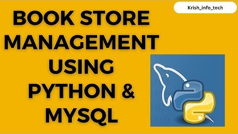 Book Store Management Project Using Python and MYSQL