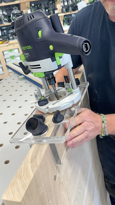 Grabbed the ​⁠@festool-canada OF 1400 router and OF-FH guide to cut some edge mortises