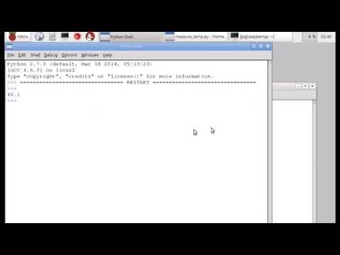 Python to get core temperature of Raspberry Pi - YouTube