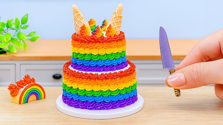 Satisfying Cake Recipe Using Ice Cream Cone Rainbow Cake🌈Best Mini Buttercream Rainbow Cake