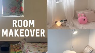 🧸 extreme room transformation ☁️ pinterest inspired 🌟 korean aesthetic minimalist room makeover 🤍