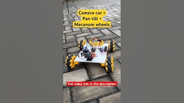 Camera car with pan tilt servo and mecanum wheels #shorts #hashincludeelectronics #esp32cam