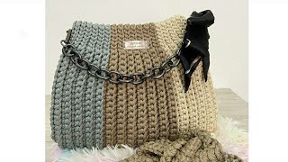 كروشيه شنطه مميزه وسهلة للمبتدئين/bag crochet