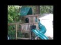 Bear and her cubs playing on our trampoline and in the treehouse in CT! - Medium.m4v