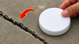 This Simple Styrofoam Trick Can Fix Concrete Cracks