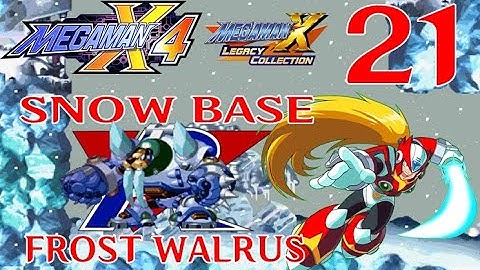 Mega Man X4 - Maverick 21: Frost Walrus; Snow Base (Legacy Collection) [No Damage - Zero]