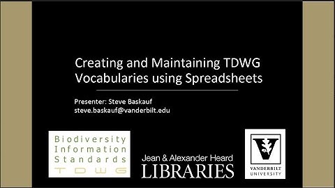 TDWG 2020 Creating and Maintaining TDWG Vocabularies using Spreadsheets