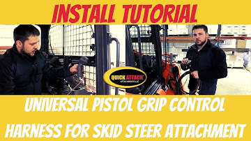 Installatie-instructies voor de Quick Attach® universele pistoolgreep skid steer-bevestigingsharnas