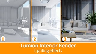 Interior Lumion Render  lighting effect and settings for realistic Lumion Render