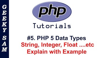 PHP 5 Tutorials for Beginners | #5 PHP Data Types with Example | Hindi
