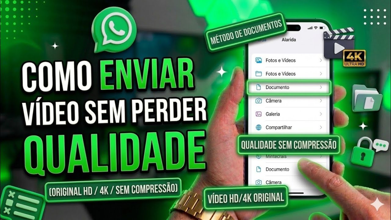 Como ENVIAR VÍDEO em 4K no WHATSAPP SEM PERDER a QUALIDADE - YouTube