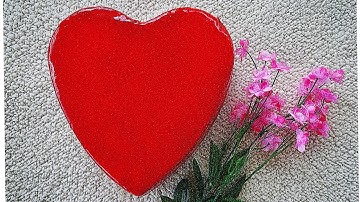 Valentine’s  Special Heart shape [ mirror Glaze Cake ] With Whipped Cream