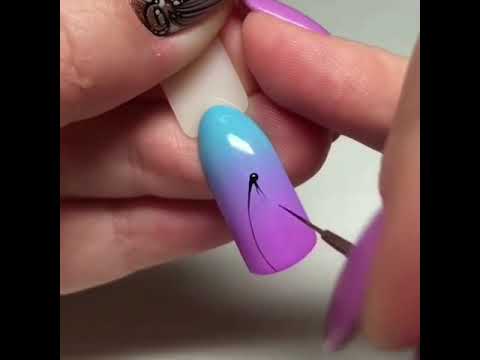 Как сделать рисунок на ногтях в домашних условиях для начинающих видео
