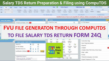 TDS return (24Q) fvu file generation through CompuTDS | TDS Return filing | TDS 192B Salary Return