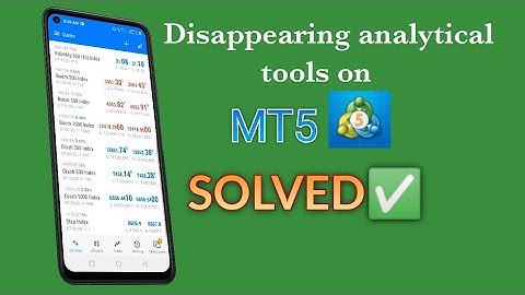 How to stop disappearing of analytical tools on MT5.