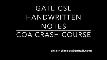 Computer Organisation and Architecture | 1-hour revision | Handwritten Notes | GATE CSE | BTech CSE