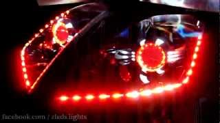 350z Custom DRL Demon Knight Rider Ironman Headlights by zLEDs