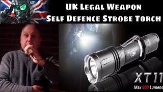 LEGAL SELF DEFENCE WEAPONS UK - KLARUS XT11 TORCH - STROBE LIGHT TEST - screenshot 4