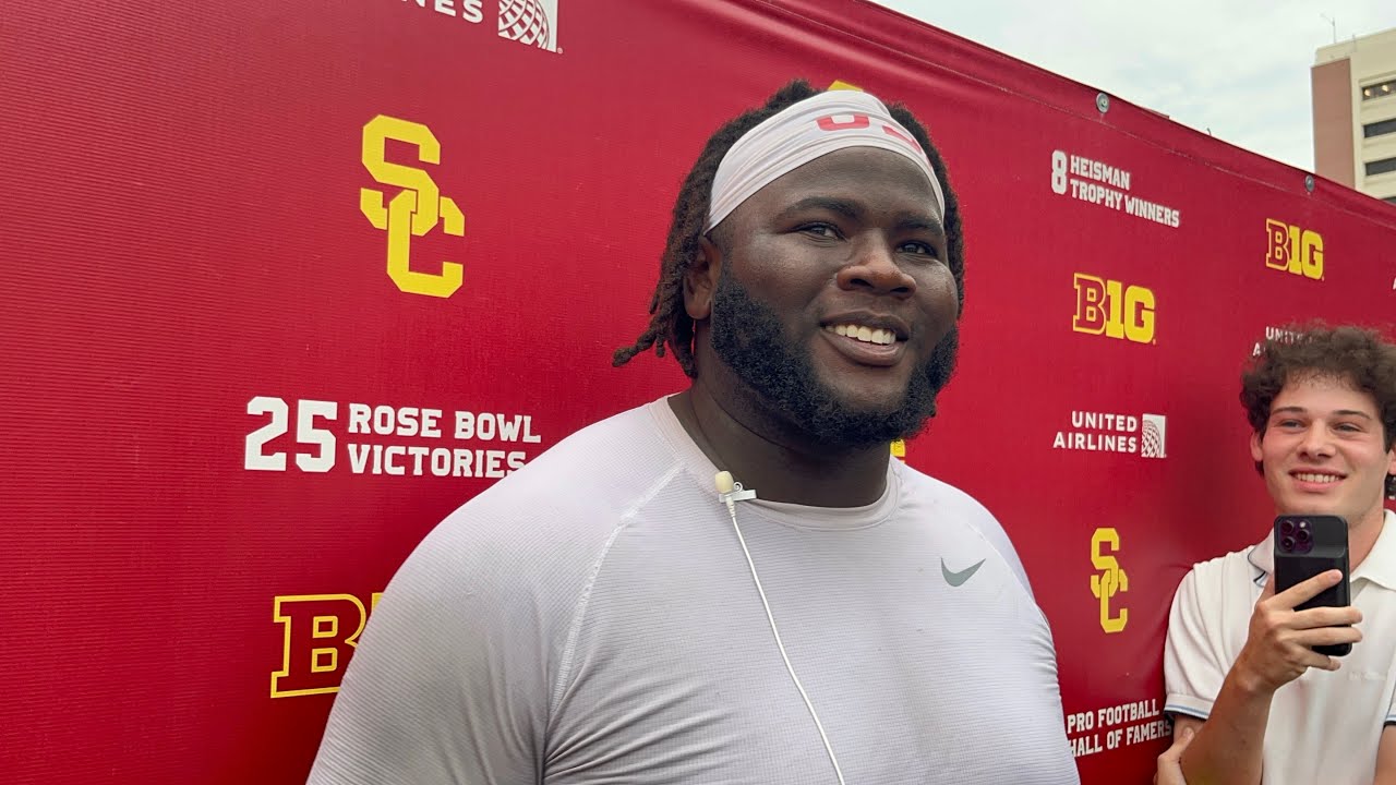 USC defensive lineman Jamaal Jarrett talks about his 70 yard pick-six against Purdue 9.17.25