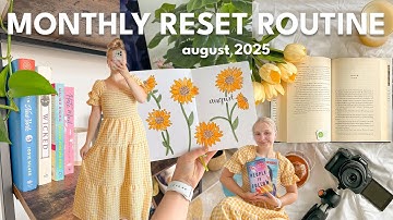 MONTHLY RESET ROUTINE 🌾 prepping for august, cleaning, goals, notion, book club | Charlotte Pratt