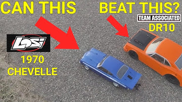 Losi 1970 Chevelle 1/16 No prep DRAG CAR vs DR10. quickest 2s RC EVER?