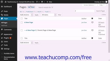 WordPress 4.0 Training Tutorial Managing Pages and Posts