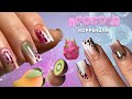 tropic дизайн 🌴🥝🥭 простая коррекция «бортиками» | NAIL EXTENSION TUTORIAL