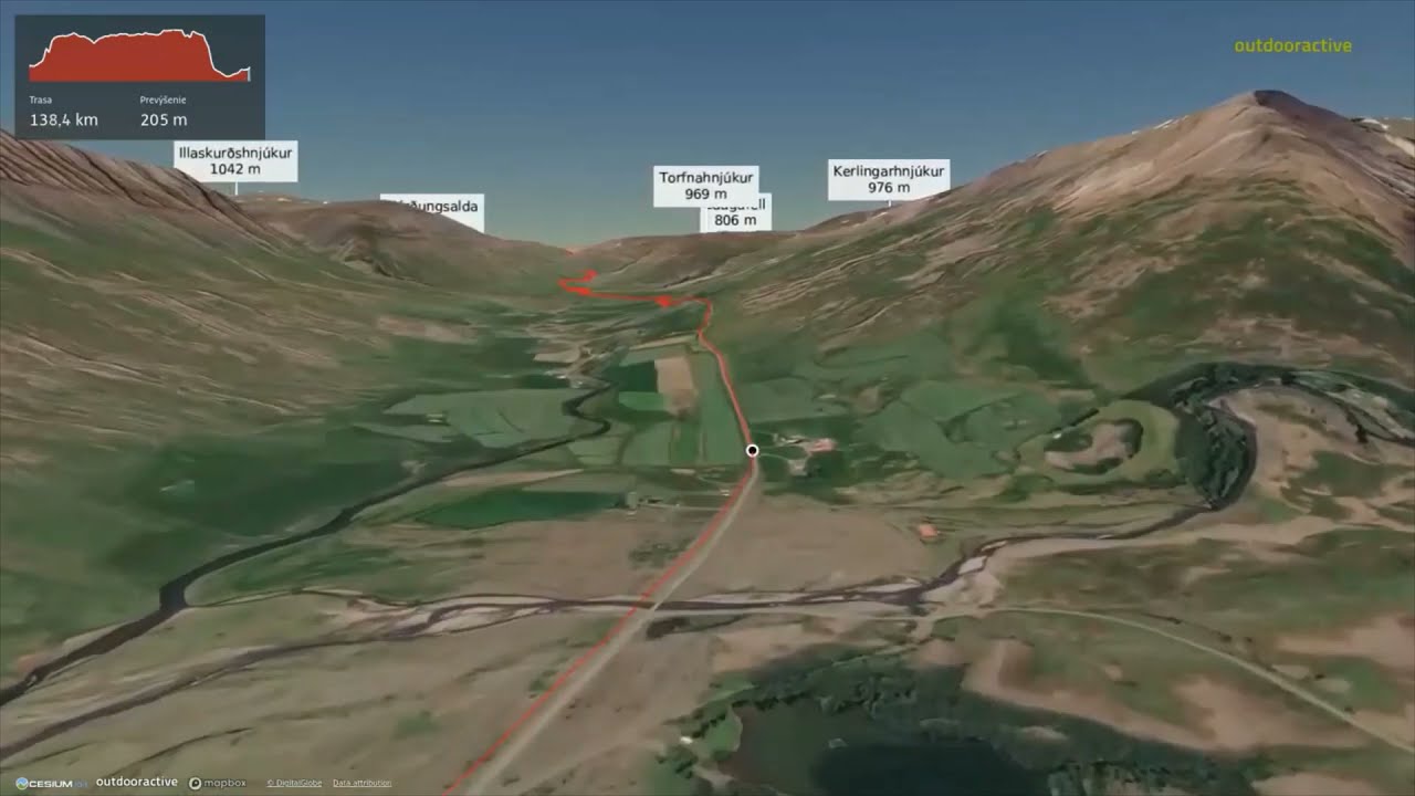 Akureyri - Laugafell – Tungnafjall ∆ hiking trails ∆ 3d-trail.com/iceland/ — Laugafell — video poster