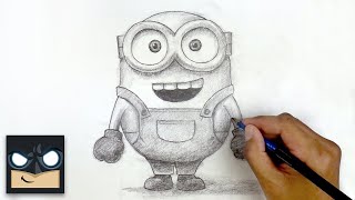 how to draw minion bob sketch saturday