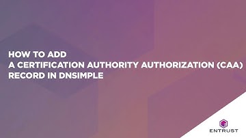How to add a Certification Authority Authorization (CAA) record in DNSimple