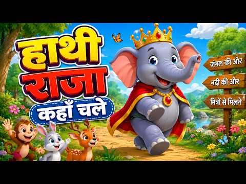 हाथी राजा कहा चले - Hathi Raja Kahan Chale | Hindi Poem For Kids | Hathi Raja Kids Song