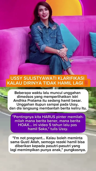 USSY SULISTYAWATI KLARIFIKASI SOAL DIRINYA HAMIL ANAK KE-6 #ussysulistiawati #andhikapratama