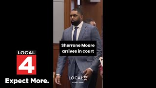 Sherrone Moore arrives in court